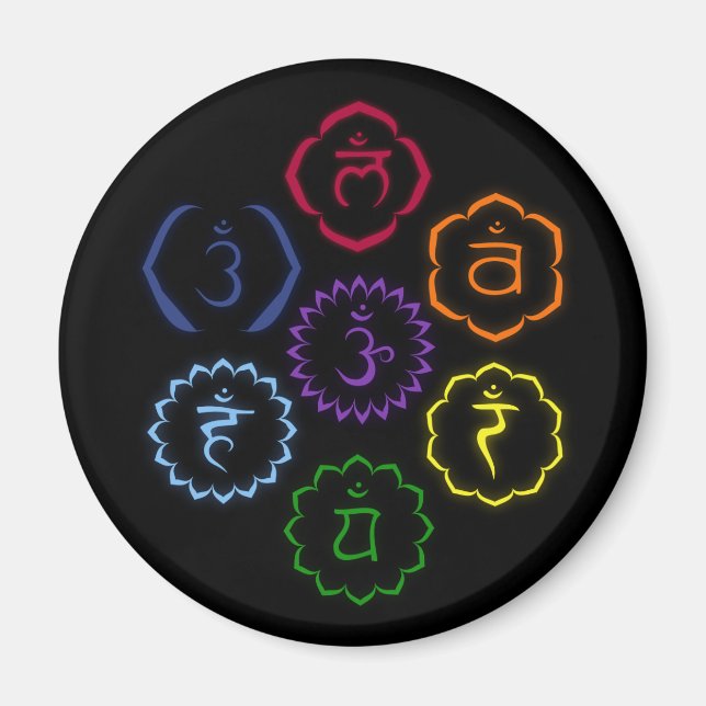 7 Chakras in a Circle Magnet (Front)