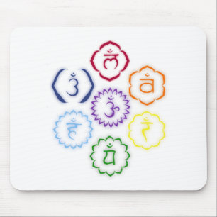 7 Chakras in a Circle Mouse Pad