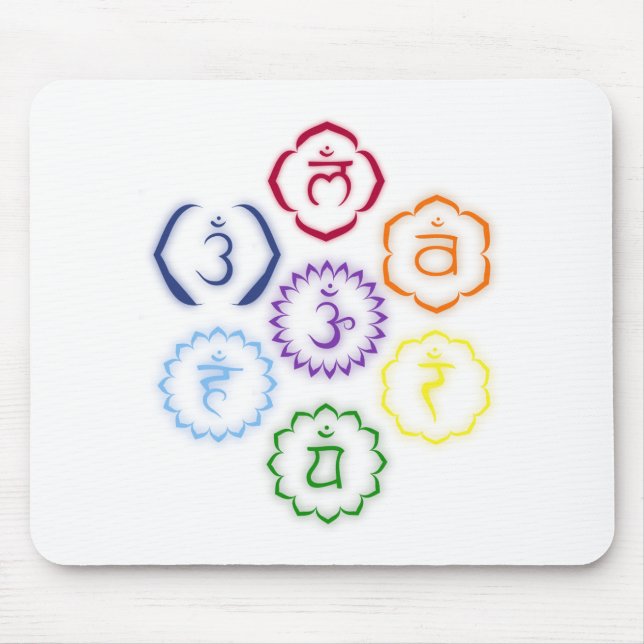 7 Chakras in a Circle Mouse Pad (Front)