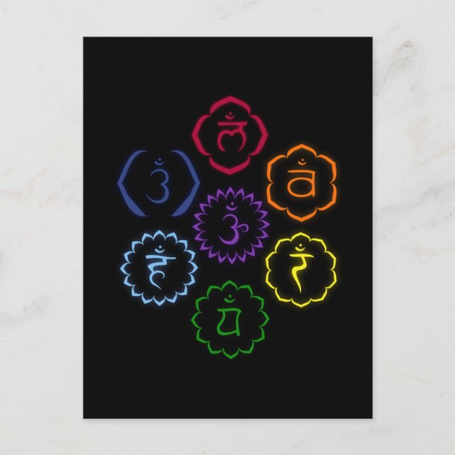 7 Chakras in a Circle Postcard (Front)