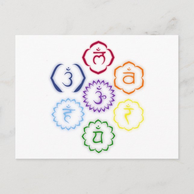 7 Chakras in a Circle Postcard (Front)