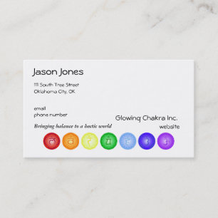 7 Chakras in a Line Business Card