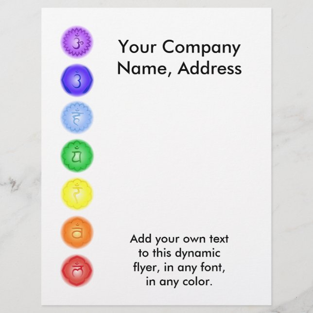 7 Chakras in a Line Flyer (Front)