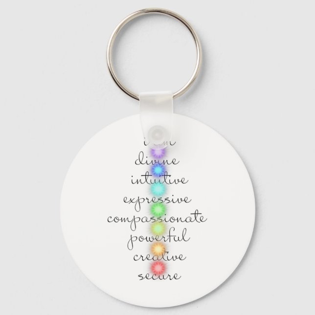 7 Chakras S For Yoga Lovers  Keychain (Front)