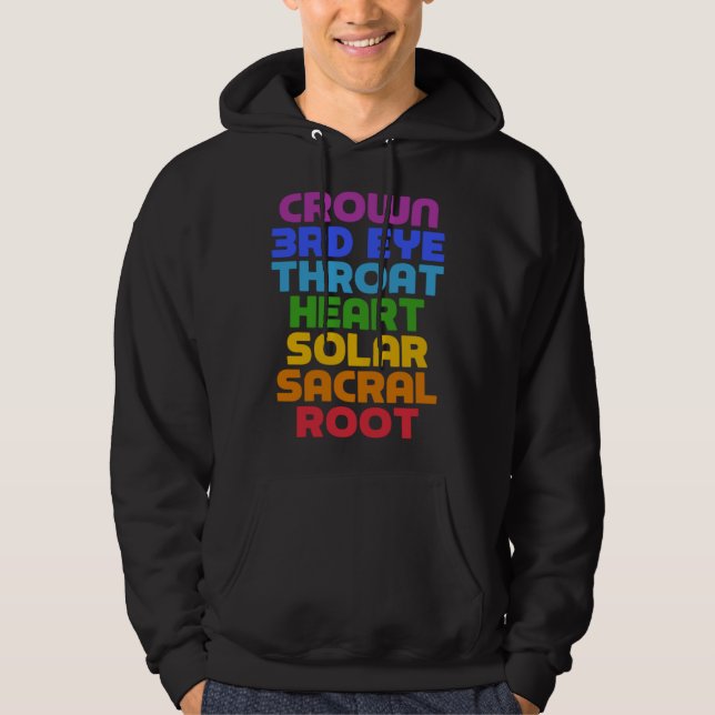 7 Chakras   Saying Cool Yoga Quote Hoodie (Front)