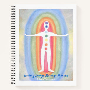 7 Chakras Subtle Energy Body Healing Reiki Massage Notebook