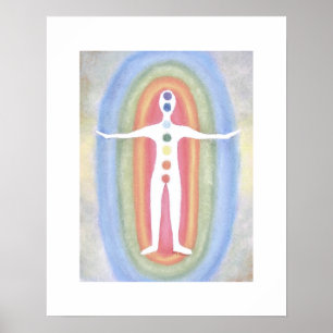 7 Chakras Yoga Energy Body Healing Reiki Poster