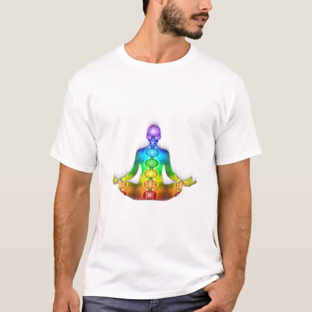 7 Chakras Yoga Meditation Yaga And Fitness Lover T-Shirt (Front)