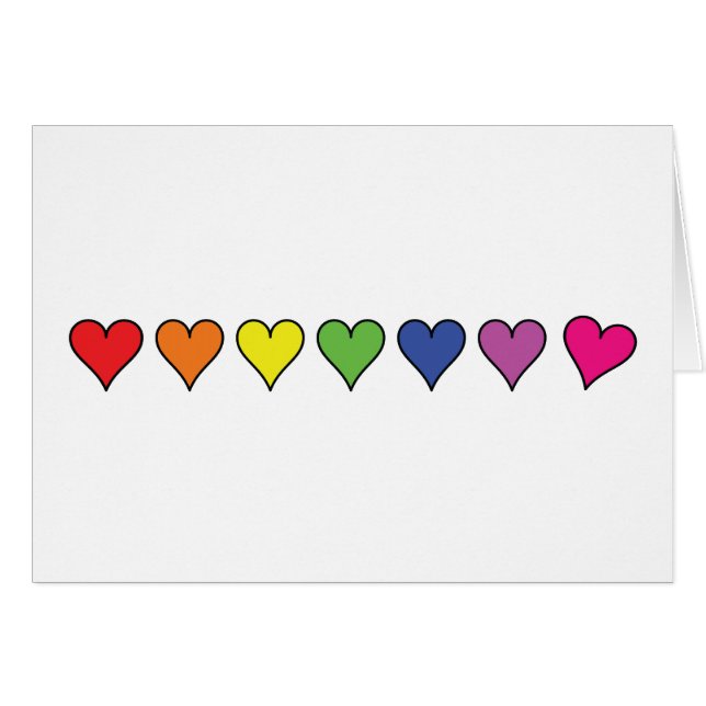 7 colour hearts (Front Horizontal)