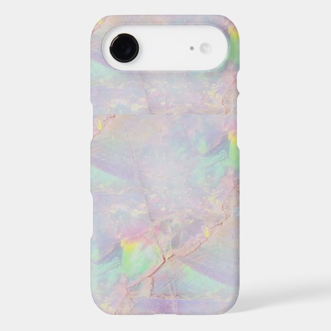 7 Coque iphone de marbre iridescent de pierre de (Verso)