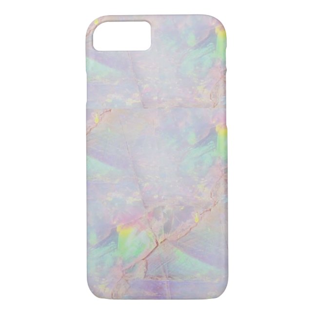 7 Coque iphone de marbre iridescent de pierre de (Dos)