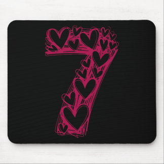 7 Couple Trendy 6 7 Viral Sketch Heart 67 Cute Mat Mouse Pad