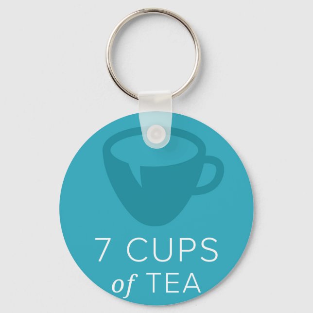7 cups of tea keychain (Front)