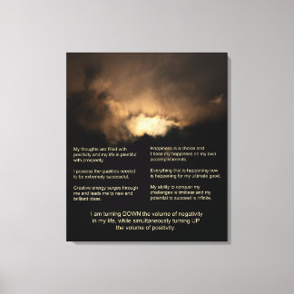 7 Daily Affirmations - Dark Universe Background   Canvas Print