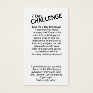 7 Day Challenge Card