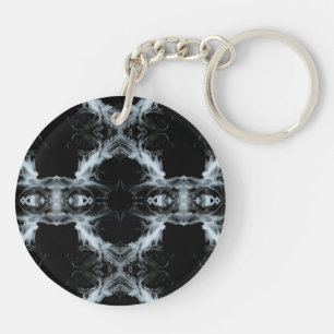 7 Deadly Sins and 7 Contrary Virtues Abstract Art Keychain