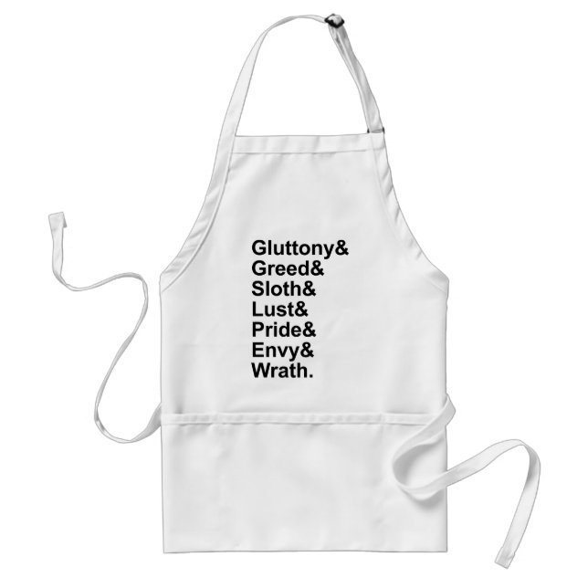 7 Deadly Sins - Pride Gluttony Lust Wrath Envy Standard Apron (Front)