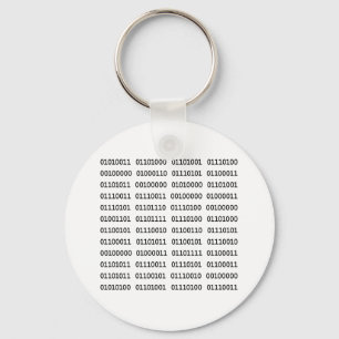 7 Dirty Binary Words Keychain