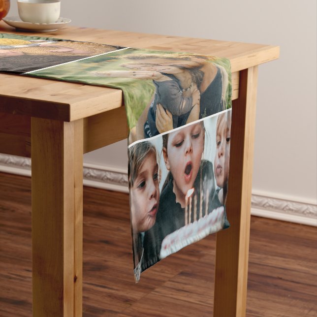 7 Family Photos Make Your Own Collage Short Table Runner (In Situ)