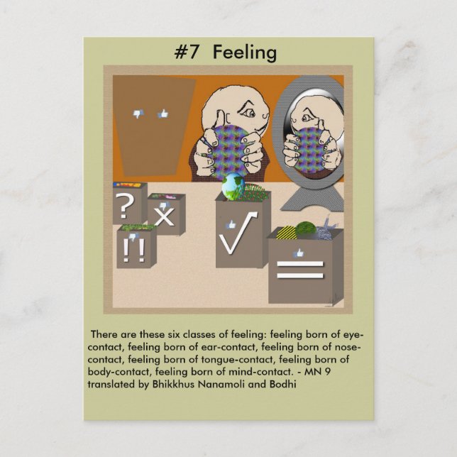 #7 Feelings -  from Dependent Arising Invitation Postcard (Front)