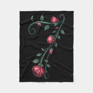 7 Floral 67 Rose Valentines Day Funny Love Matchin Fleece Blanket