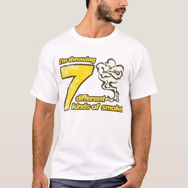 7 genres de T-shirt de fumée (Devant)