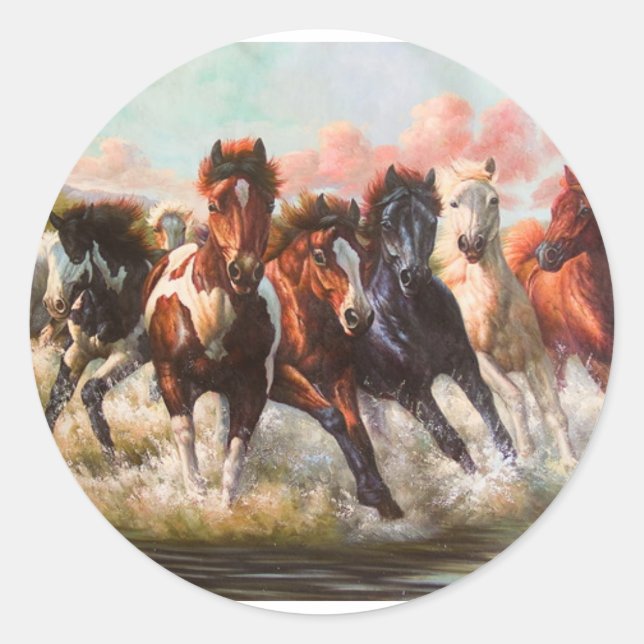 7 hours  classic round sticker (Front)