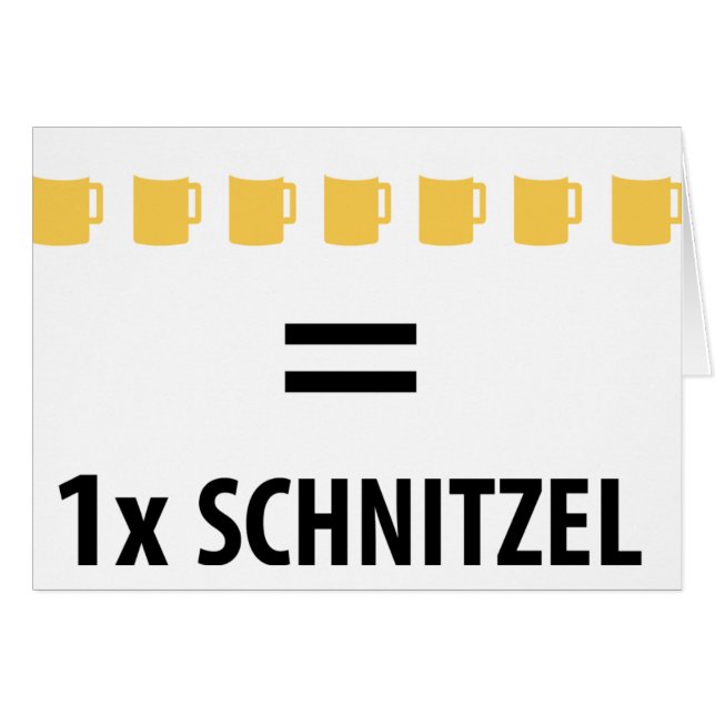 7 Icône Bier sind ein Schnitzel (Devant horizontal)