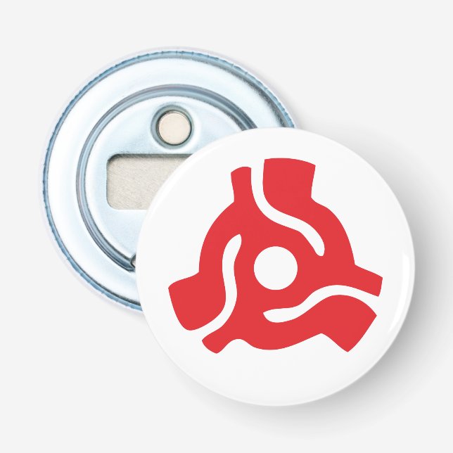 7 inch 45 rpm vinyl adapter insert spindle spider bottle opener (Front)