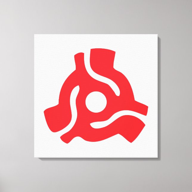 7 inch 45 rpm vinyl adapter insert spindle spider canvas print (Front)