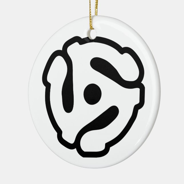 7 inch 45 rpm vinyl adapter insert spindle spider ceramic ornament (Left)