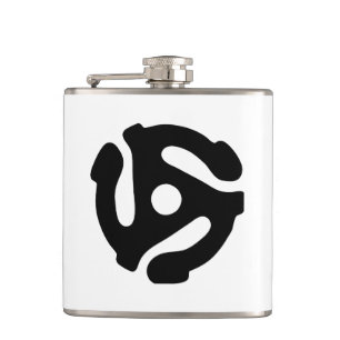 7 inch 45 rpm vinyl adapter insert spindle spider hip flask