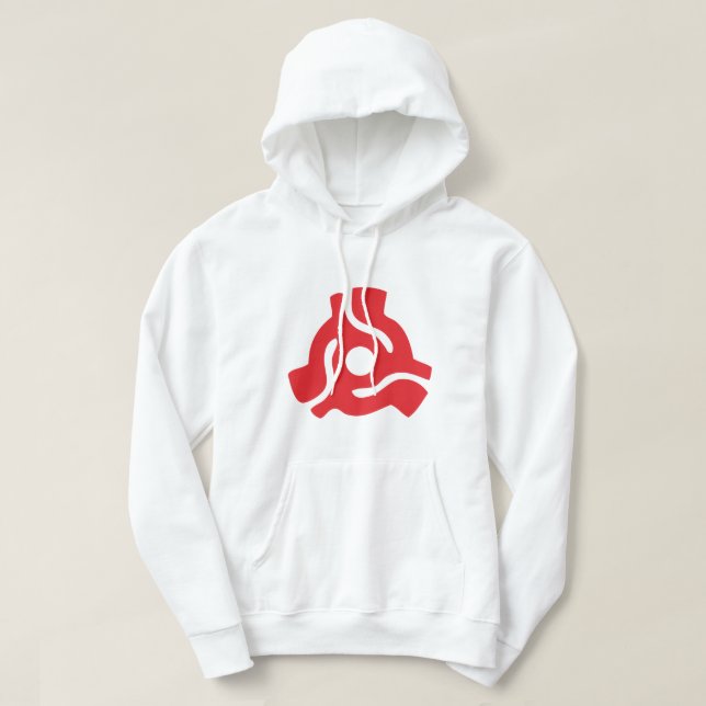 7 inch 45 rpm vinyl adapter insert spindle spider hoodie (Design Front)
