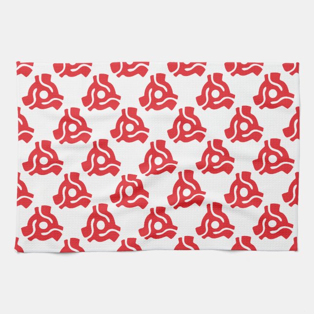7 inch 45 rpm vinyl adapter insert spindle spider kitchen towel (Horizontal)