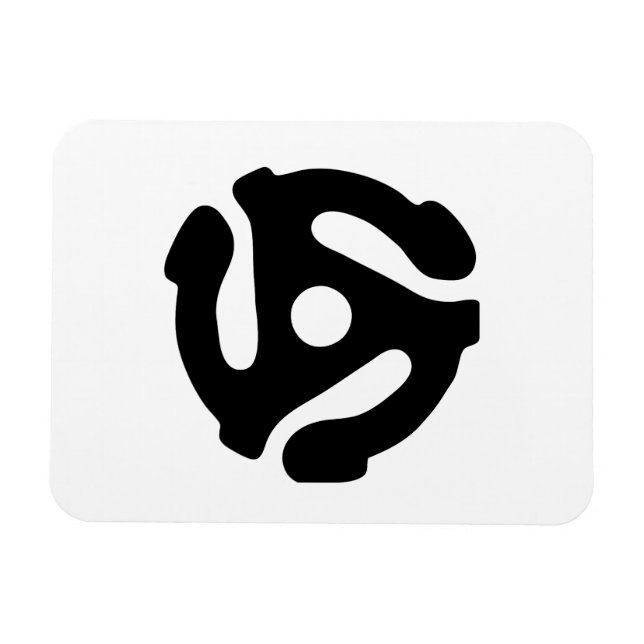 7 inch 45 rpm vinyl adapter insert spindle spider magnet (Horizontal)