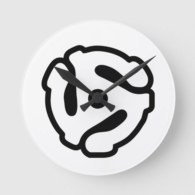 7 inch 45 rpm vinyl adapter insert spindle spider round clock (Front)