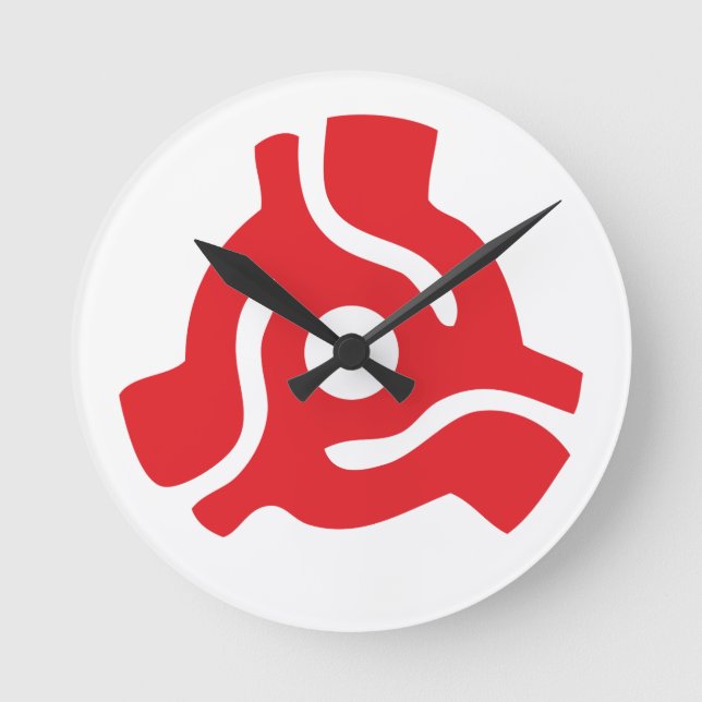 7 inch 45 rpm vinyl adapter insert spindle spider round clock (Front)