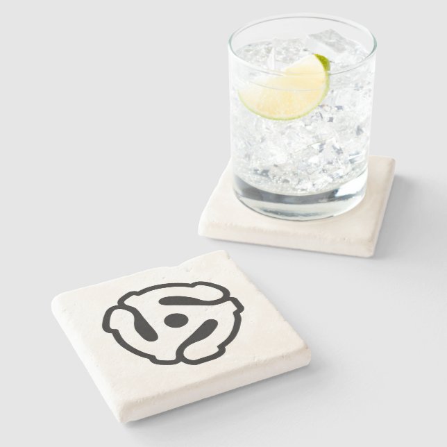 7 inch 45 rpm vinyl adapter insert spindle spider stone coaster (Side)