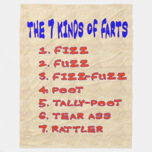 7 KINDS of FARTS Fleece Blanket