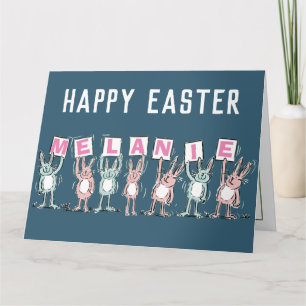 7 Letter Name Happy Easter Card