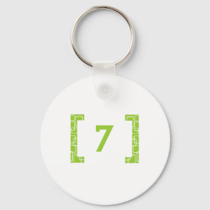 #7 Lime Green Keychain