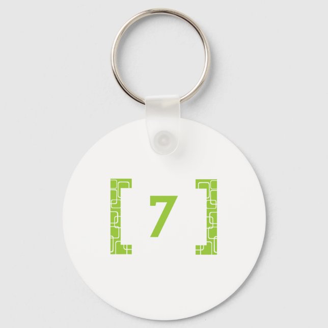 #7 Lime Green Keychain (Front)
