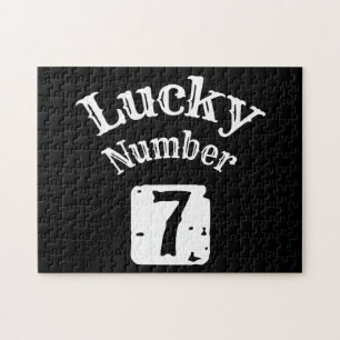 7 - Lucky Number 7 Luck Jigsaw Puzzle