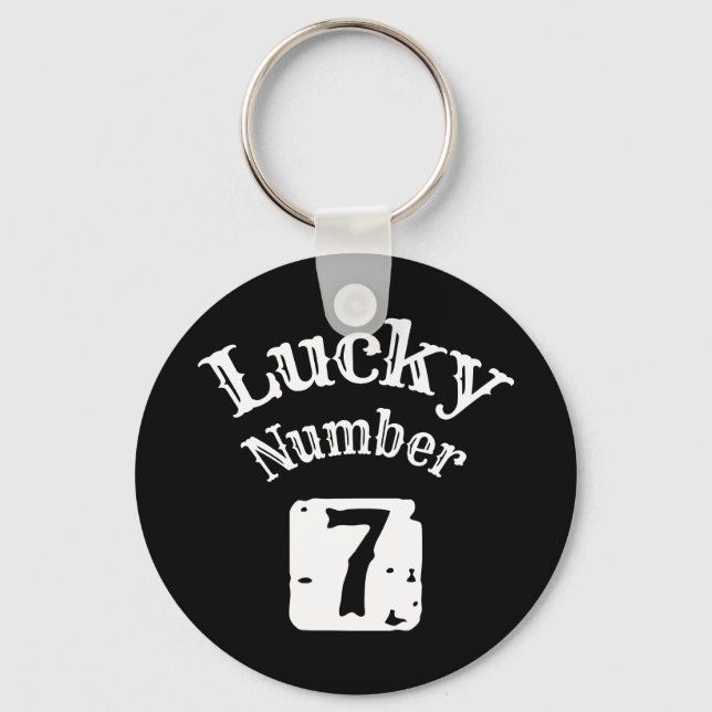 7 - Lucky Number 7 Luck Keychain (Front)