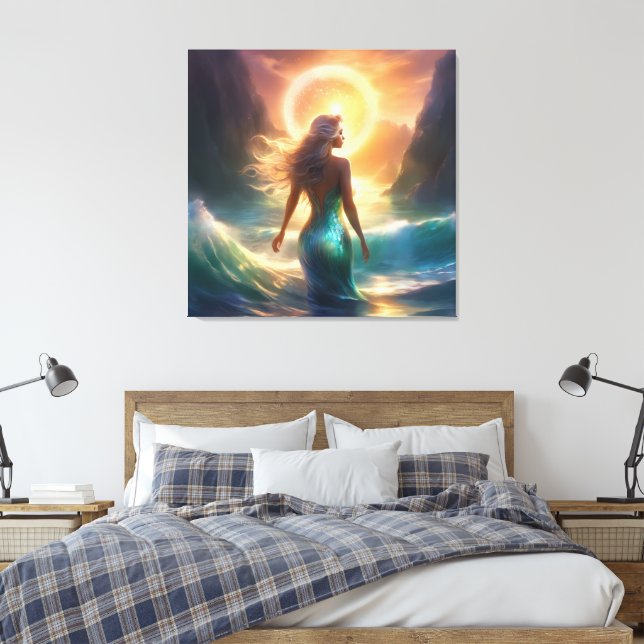 #7  Mermaid Life  Canvas Print (Insitu(Bedroom))