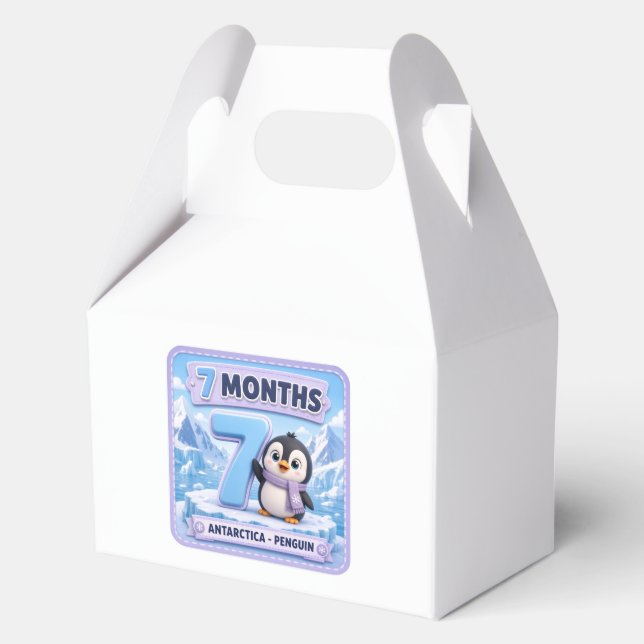 7 Months Baby Milestone Explorer Favor Box (Front)