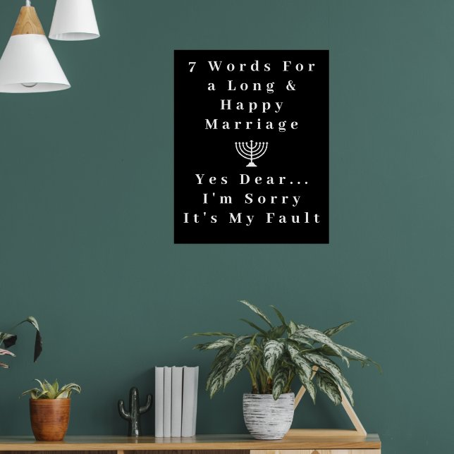 7 Mots Pour Un Long Et Heureux Mariage - Affiche (Salon 1)