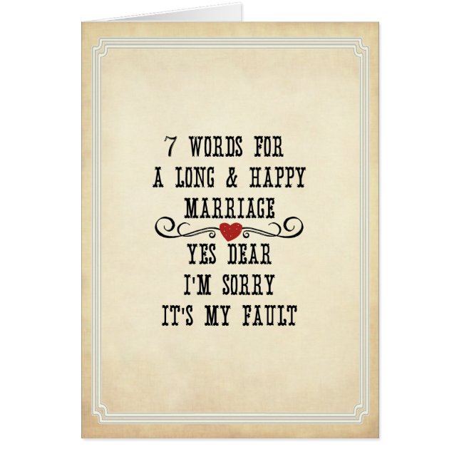 7 Mots Pour Un Mariage Long Et Heureux (Devant)