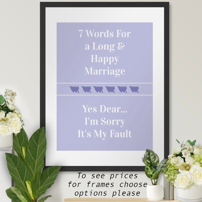 7 mots pour un mariage long et heureux - Affiche (Créateur téléchargé)