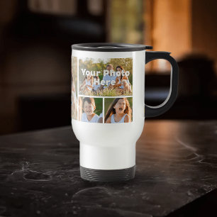 7 Multi Photo Personalized Collage Travel Mug